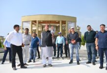 सैनिक कल्याण मंत्री गणेश जोशी ने किया सैन्यधाम निर्माण कार्यों का निरीक्षण