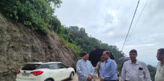 लोनिवि मंत्री महाराज ने किया मसूरी, कोल्हूखेत, पानी वाले बैंड सड़क का औचक निरीक्षण