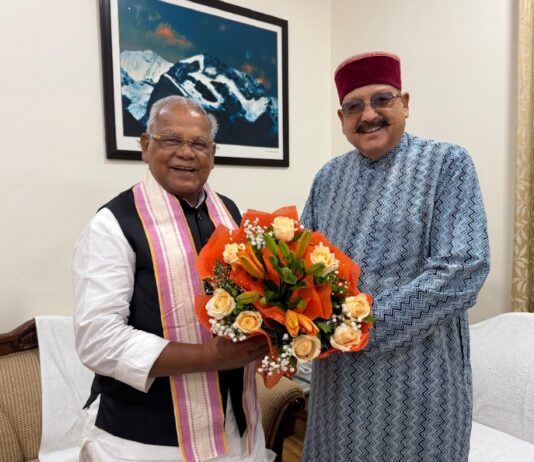 कैबिनेट मंत्री सतपाल महाराज ने केंद्रीय मंत्री जीतन राम मांझी से की शिष्टाचार भेंट